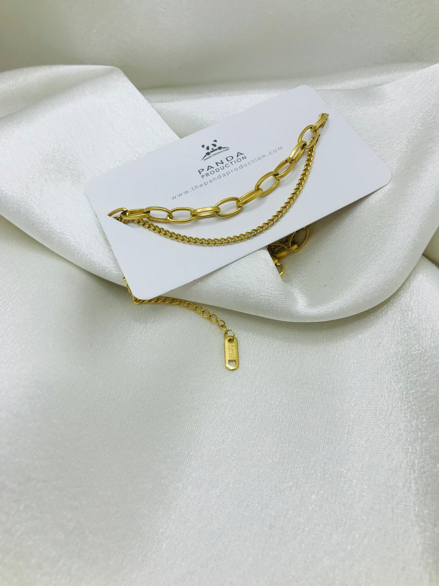 Double Gold Chain Bracelet