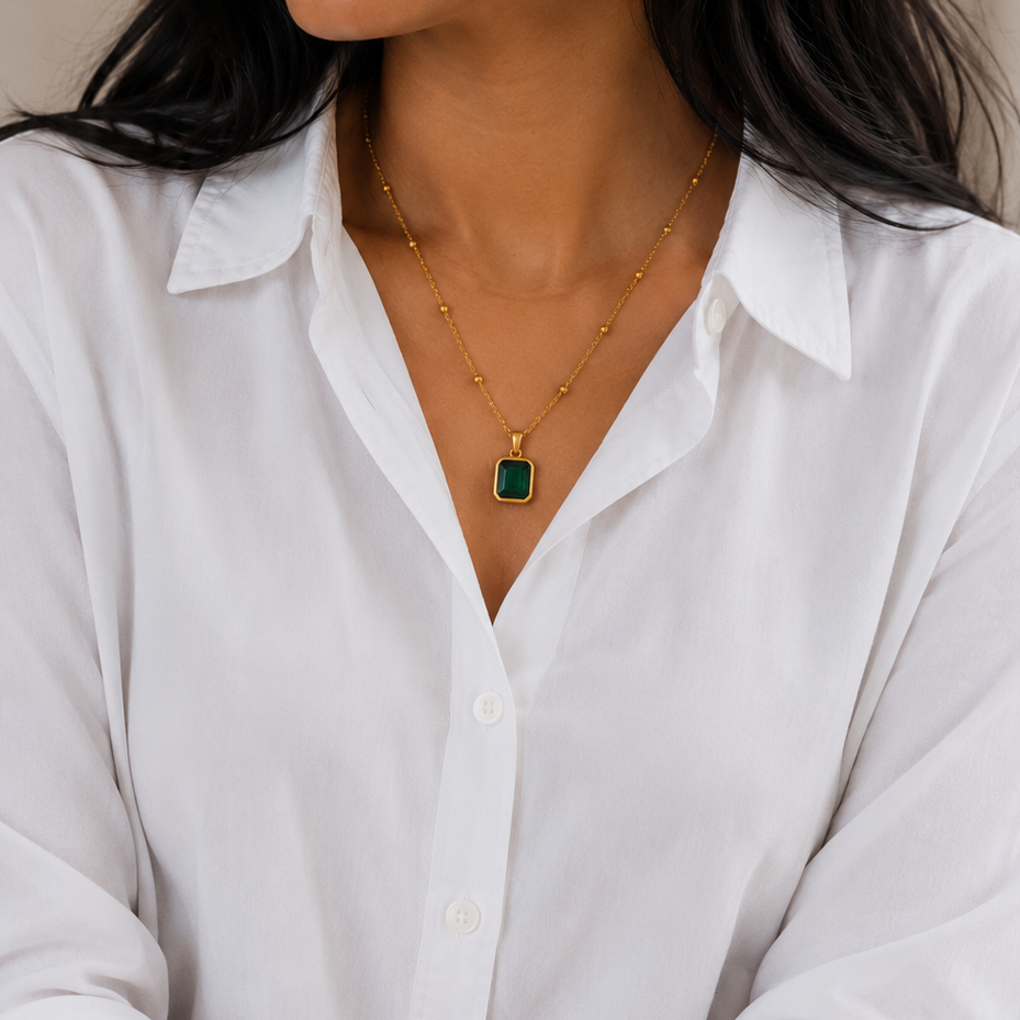 Emerald Grace Pendant Necklace