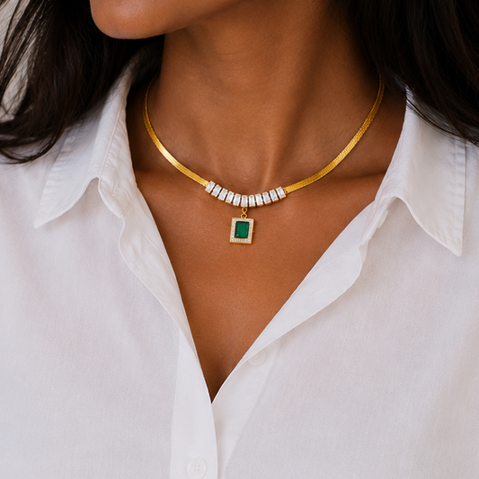 Emerald Luxe Crystal Choker