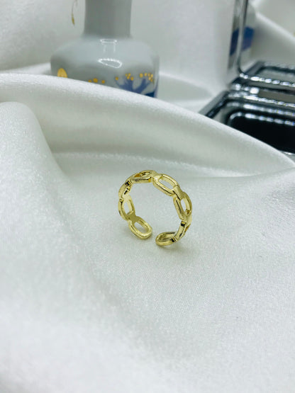 Geometric Gold Ring