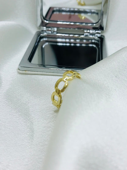 Geometric Gold Ring