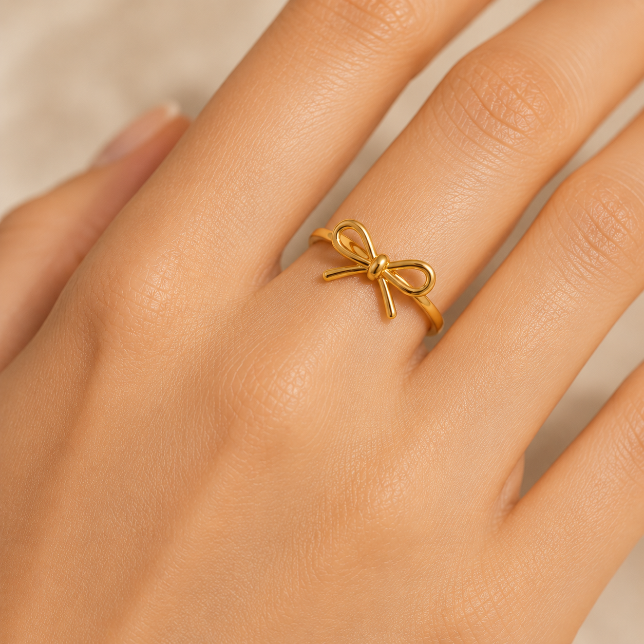 Golden Bow Ring