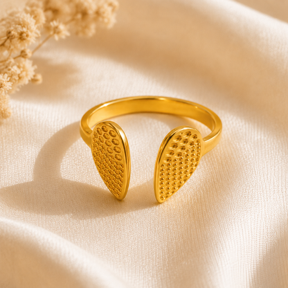 Golden Leaf Cuff Ring