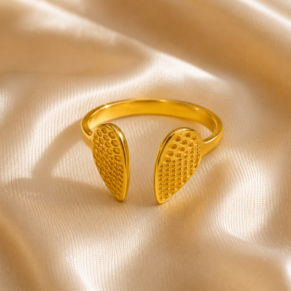 Golden Leaf Cuff Ring