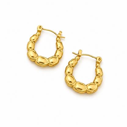 Golden Bubble Hoop Earrings