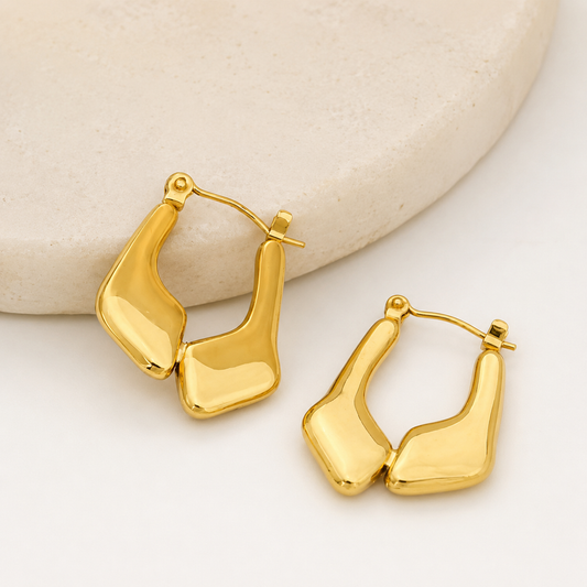 Golden Curved Hoop