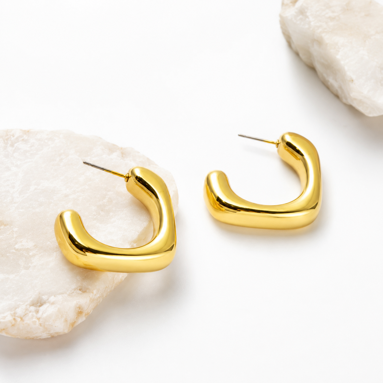 Golden Luna Hoops