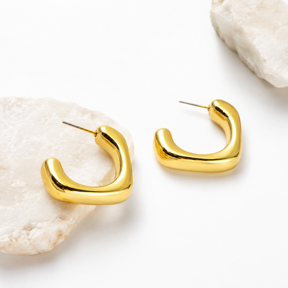 Golden Luna Hoops