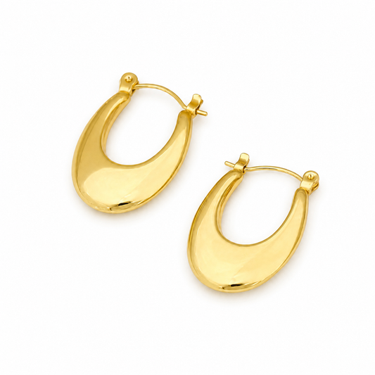 Golden Teardrop Hoop