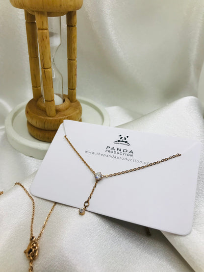 Diamond Gold Drop Necklace