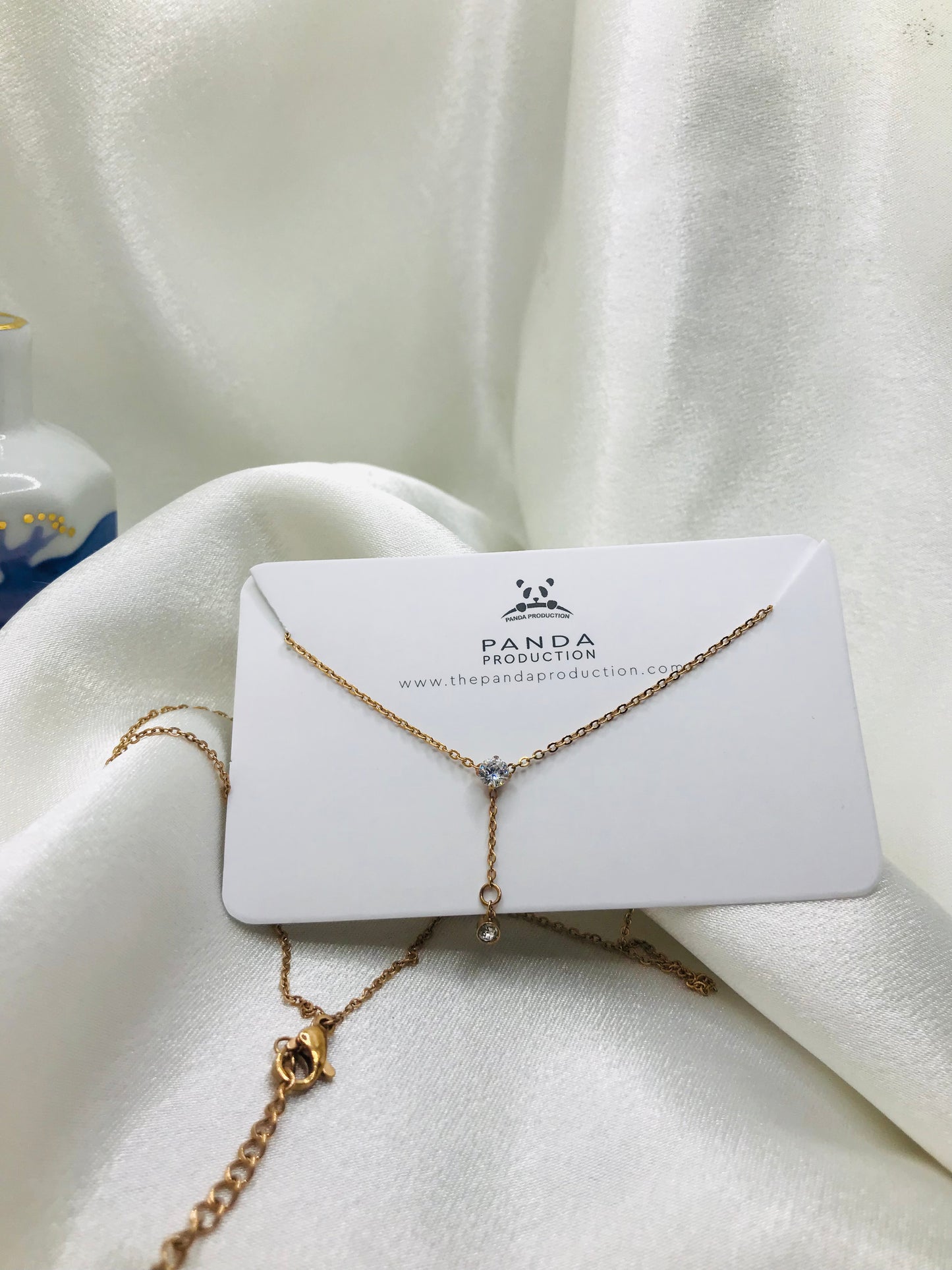 Diamond Gold Drop Necklace