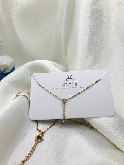 Diamond Gold Drop Necklace