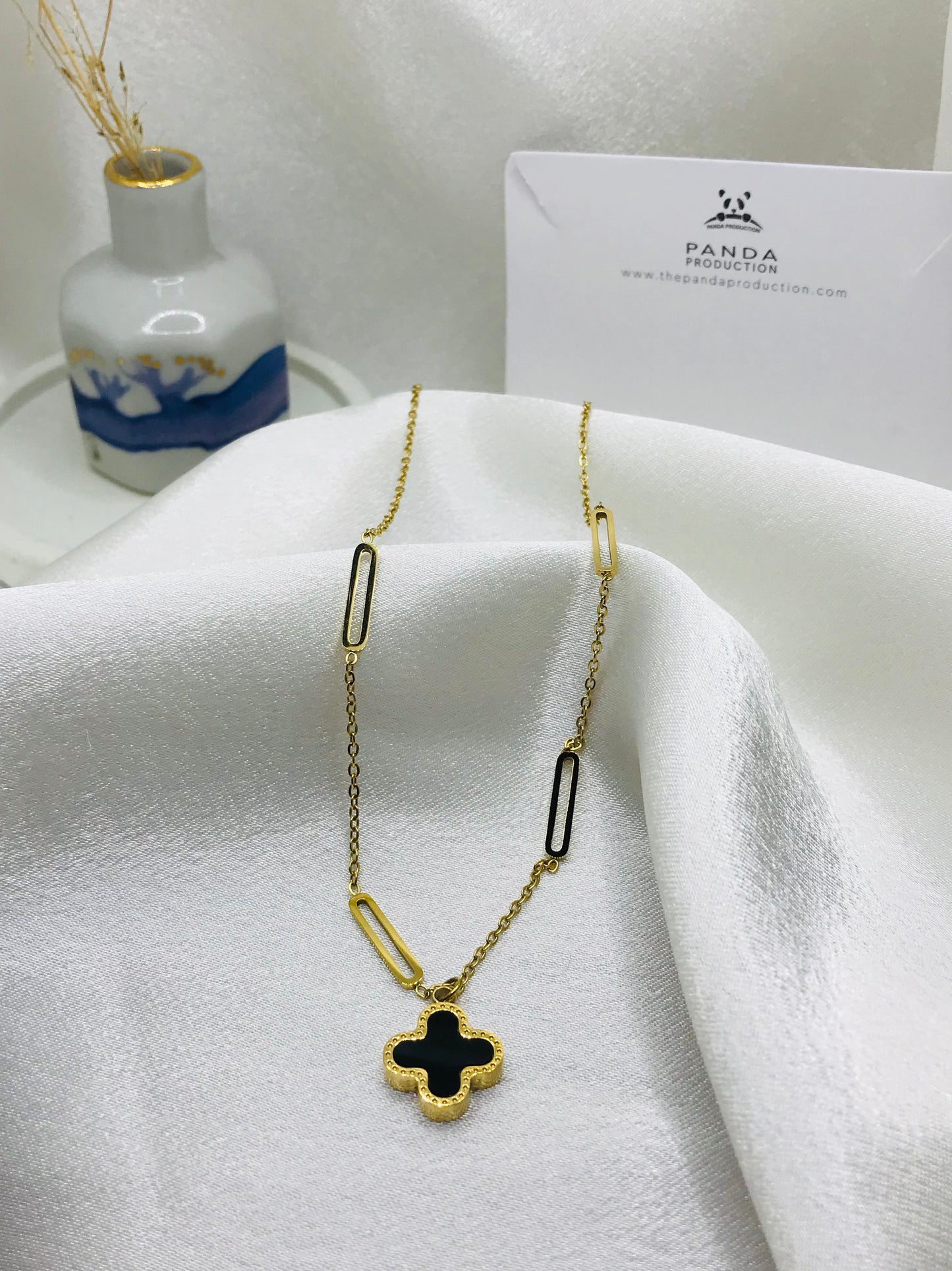 Double-Sided Clover Gold Necklac