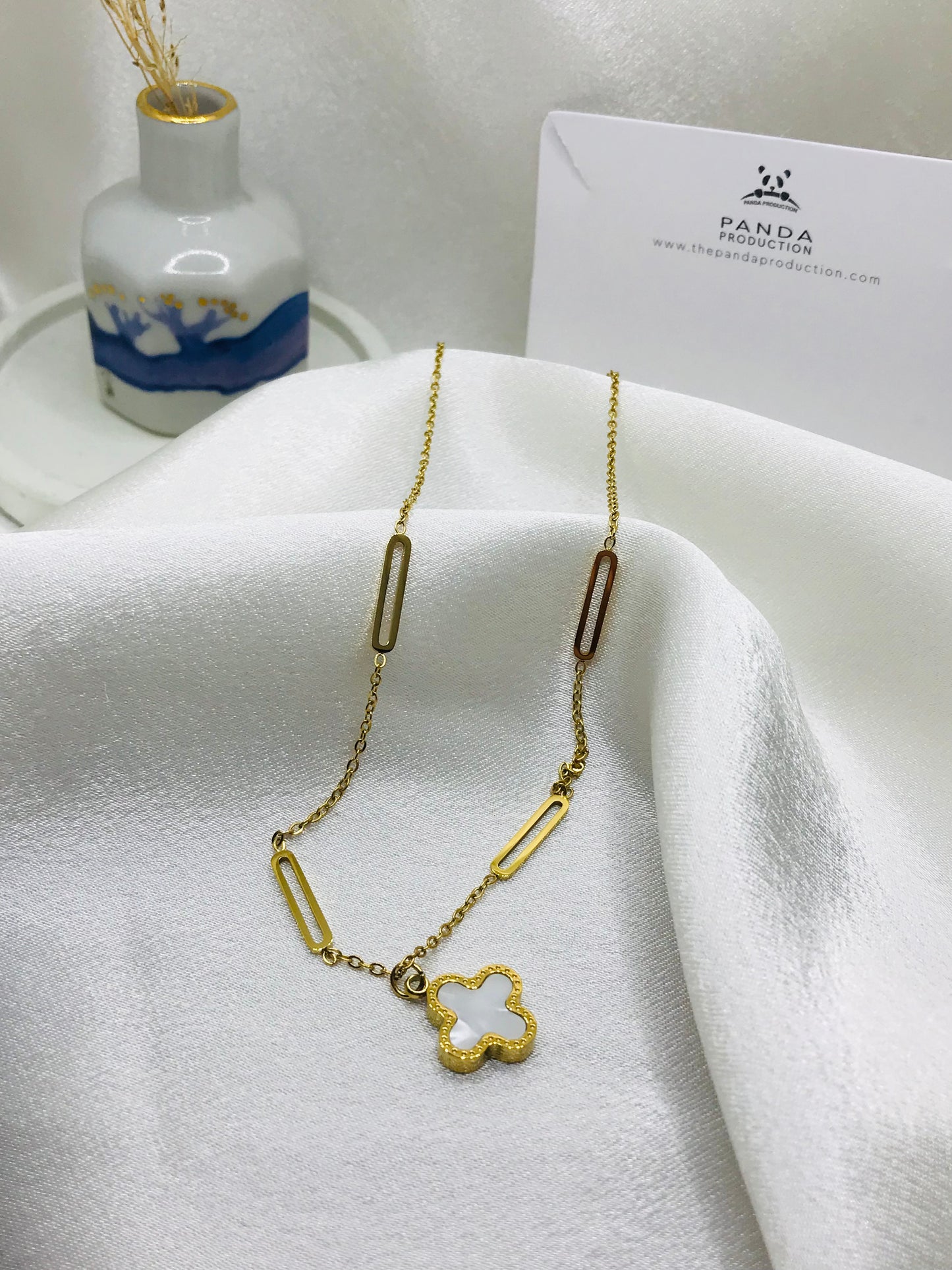 Double-Sided Clover Gold Necklac