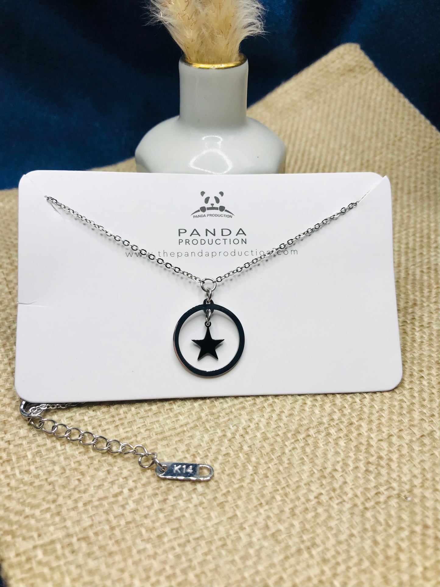Star Circle Pendant Necklace