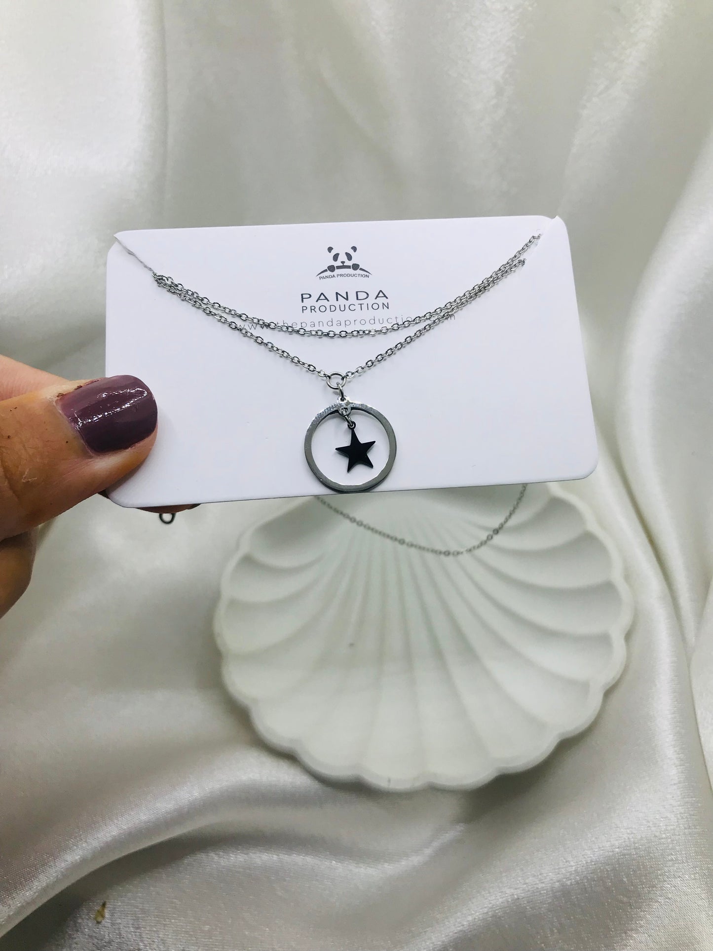 Star Circle Pendant Necklace