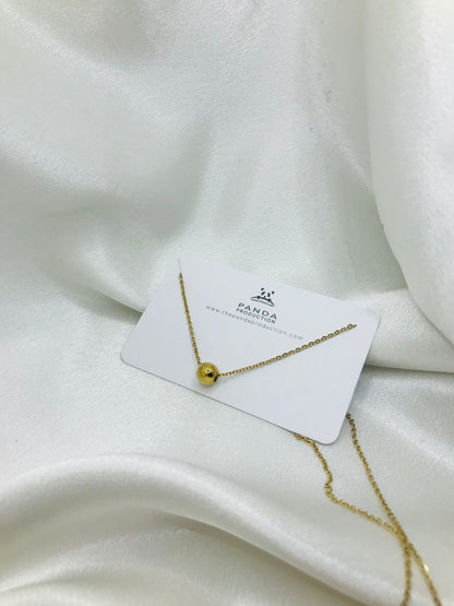 Minimalist Gold Ball Pendant