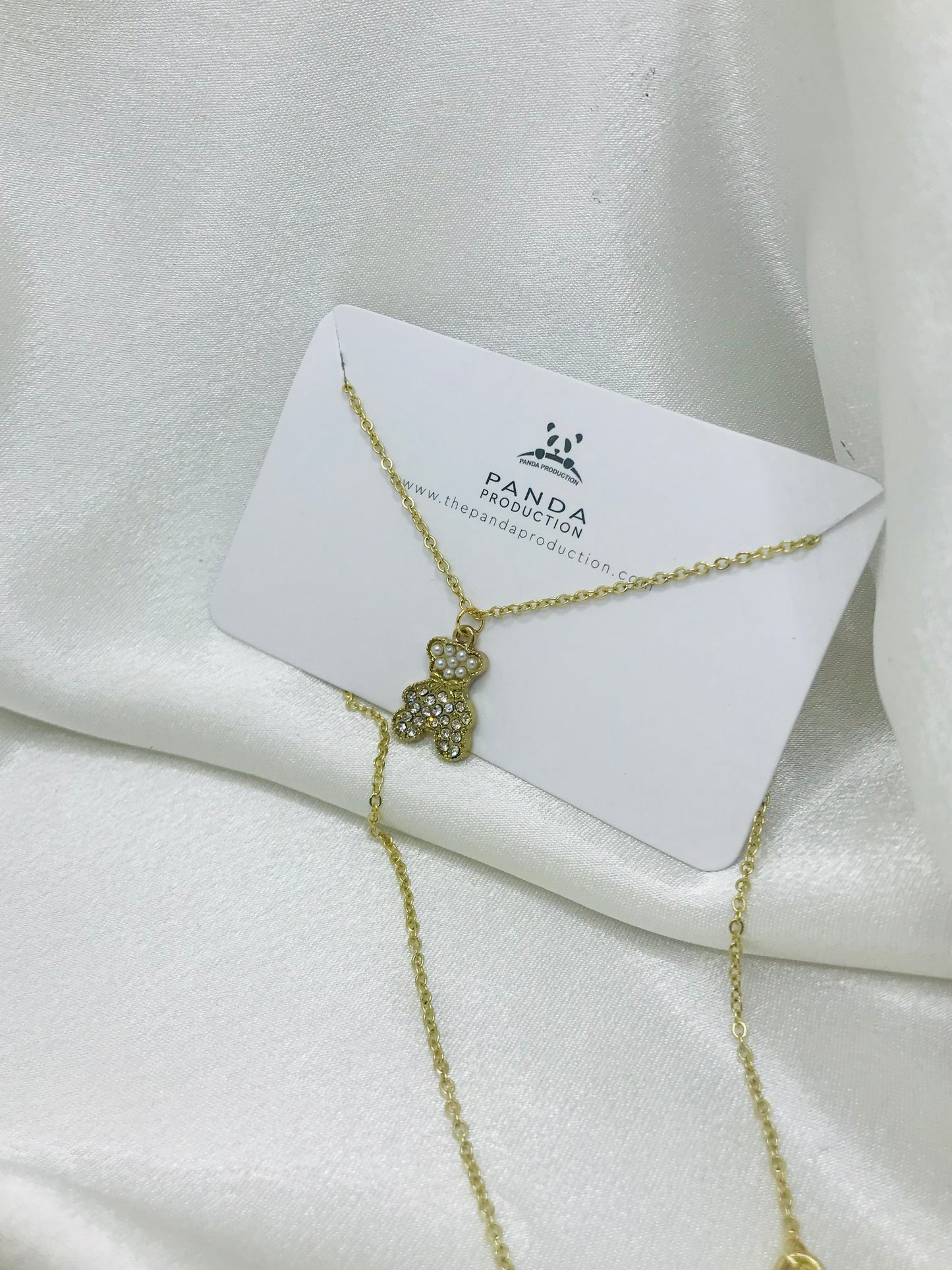 Gold Teddy Bear Pendant