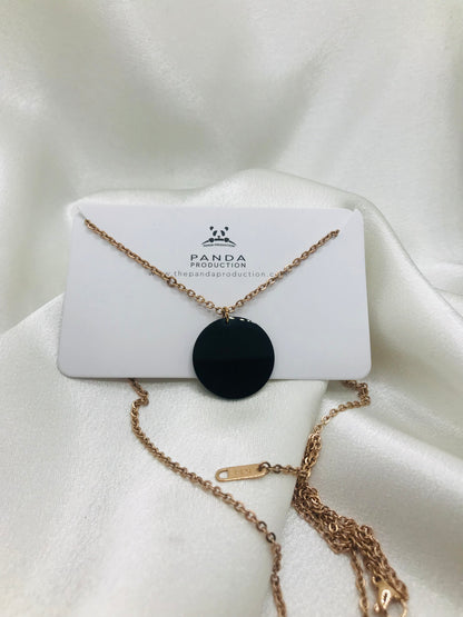 Black Circle Pendant