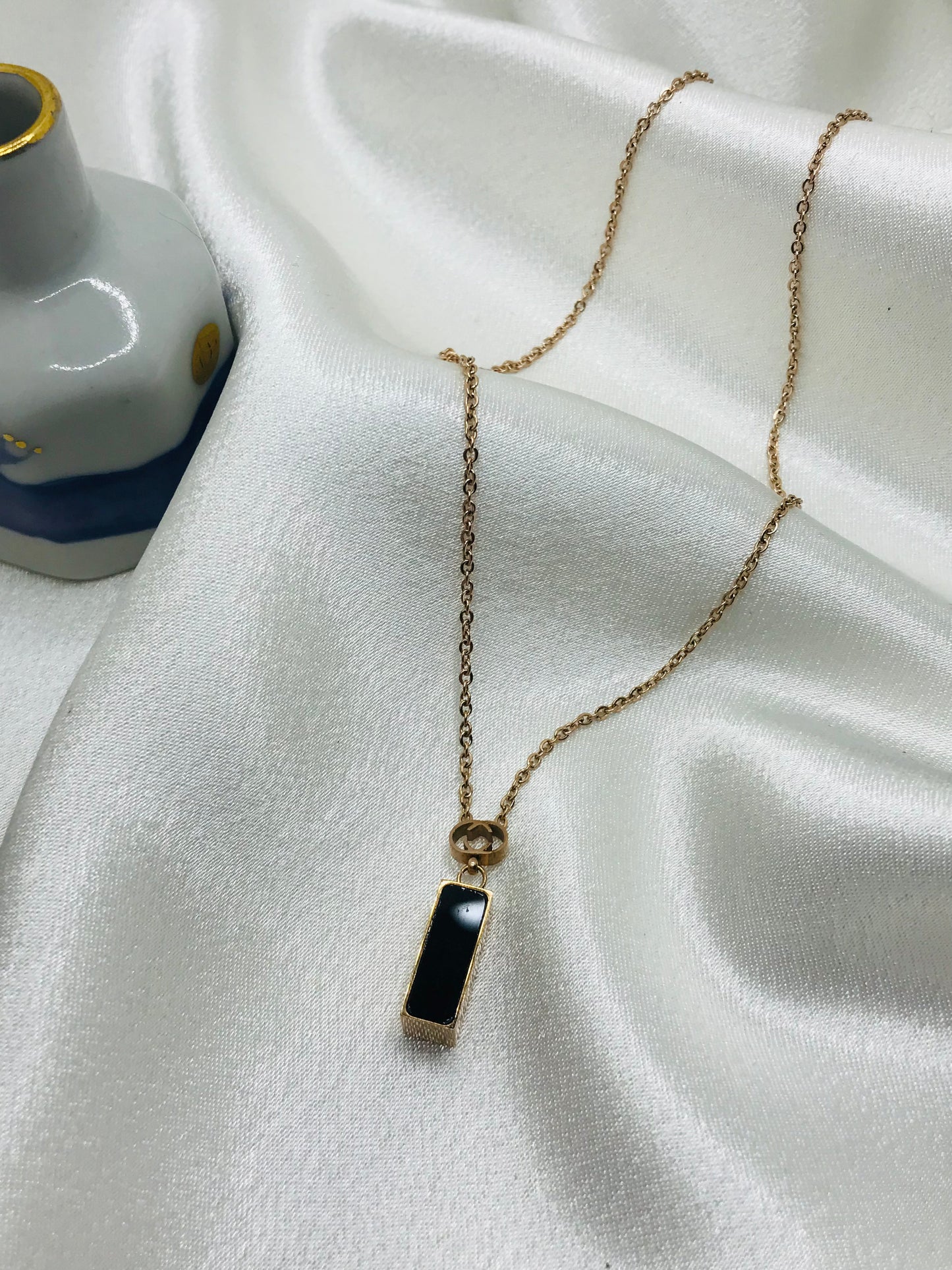 Black Rectangle Pendant