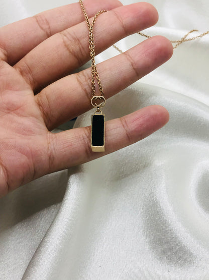 Black Rectangle Pendant