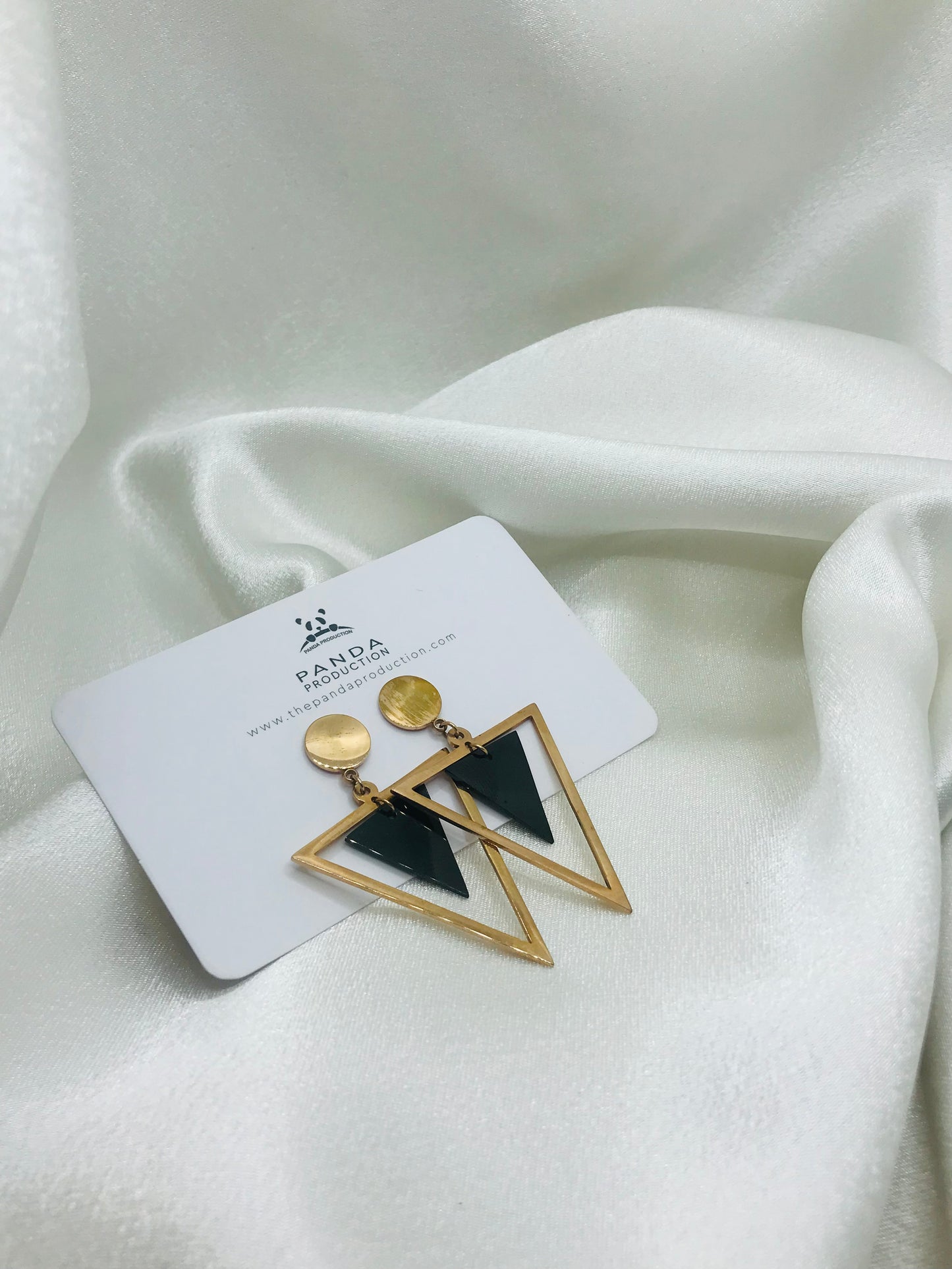 Metal Triangle Earrings