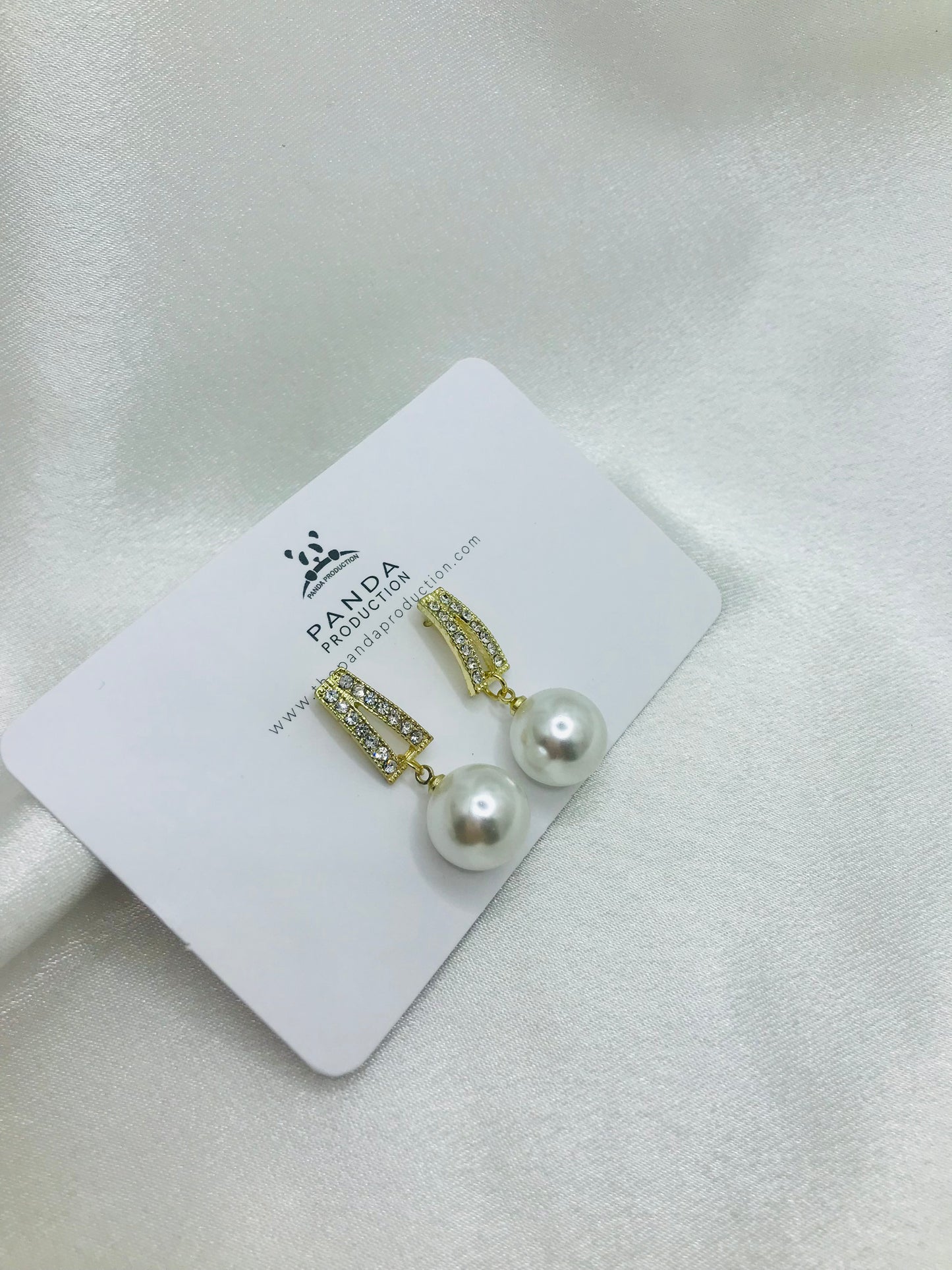 Fancy Pearl and Rhinestone Earrings