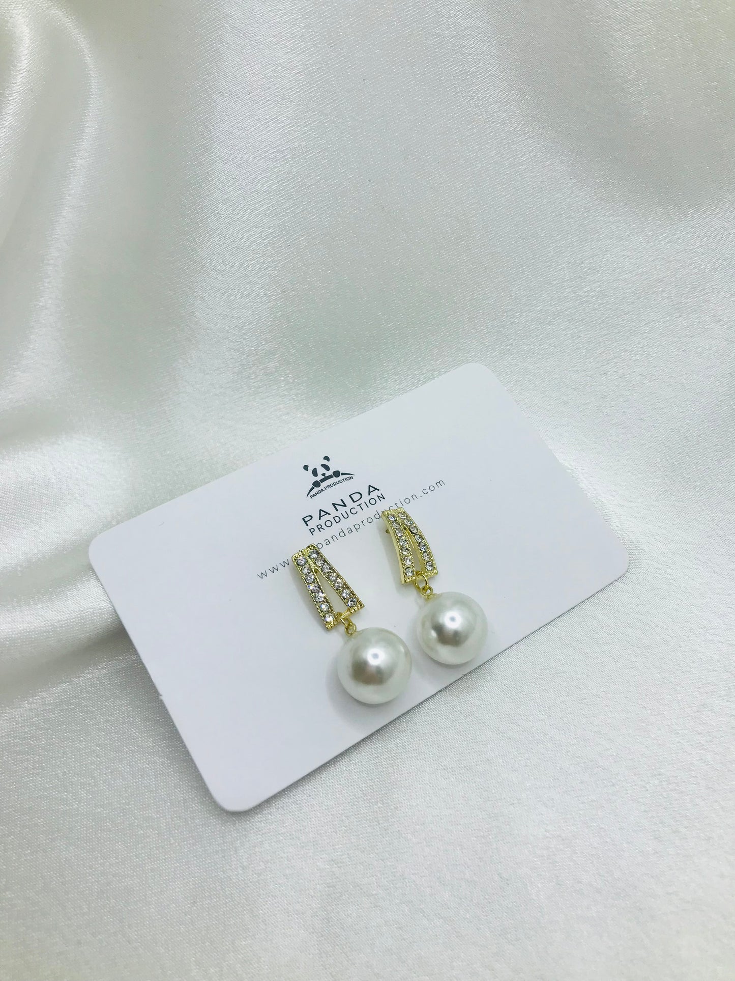 Fancy Pearl and Rhinestone Earrings