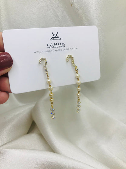 Long Pearl Earrings