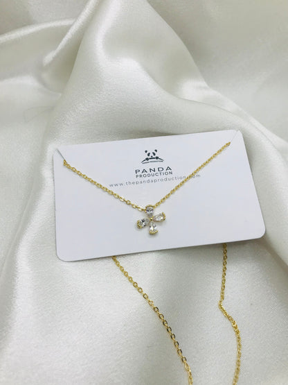 Minimal Flower Gold Pendant