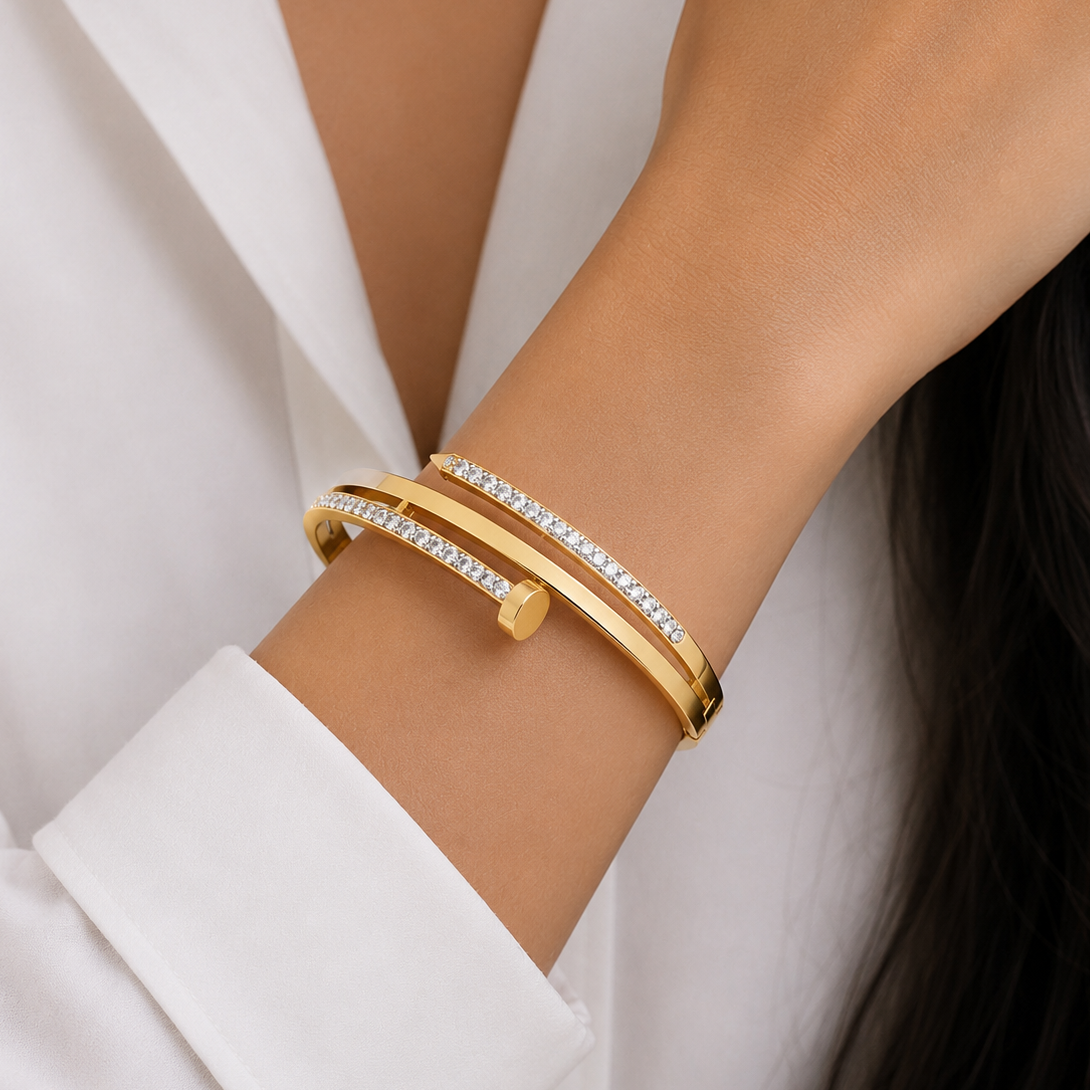Crystal Nail Bangle
