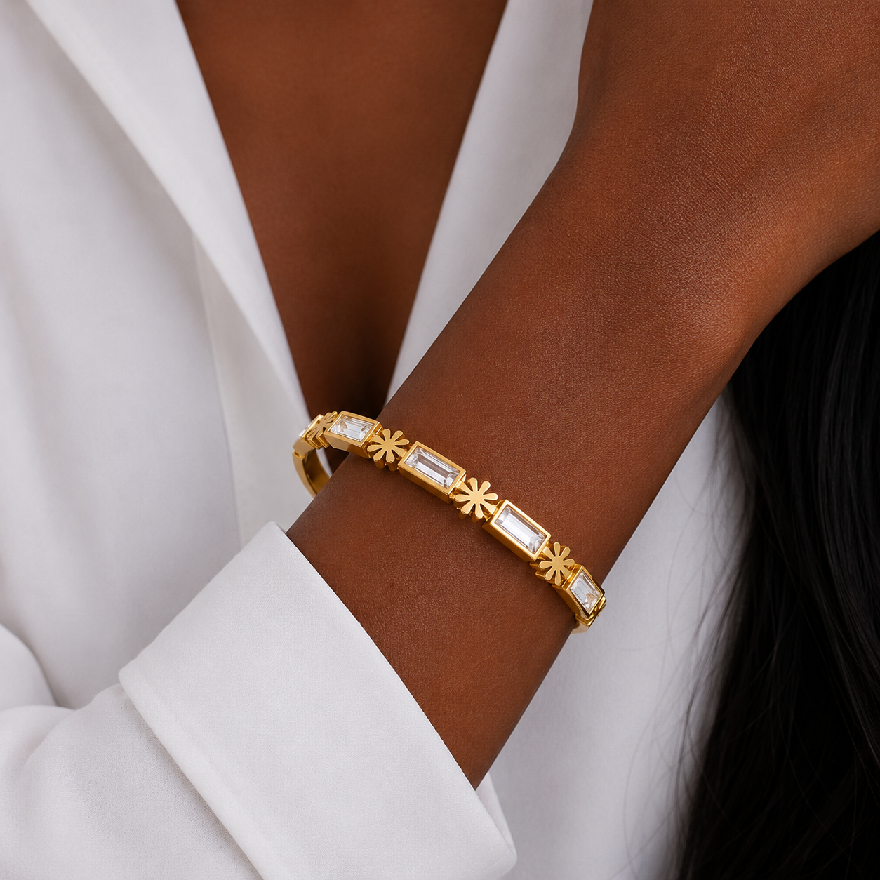 Daisy Crystal Bangle