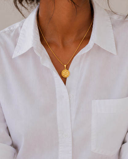 Celestial Sun Medallion Necklace