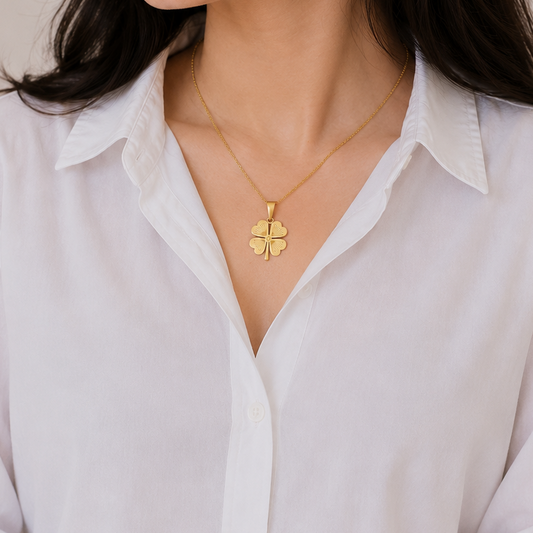 Lucky Clover Gold Necklace