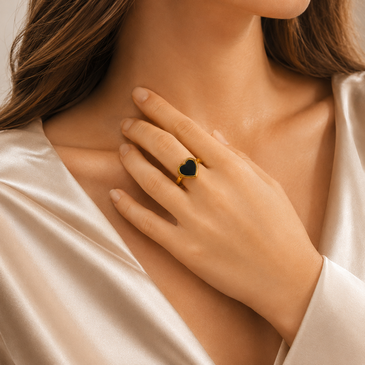 Midnight Heart Ring