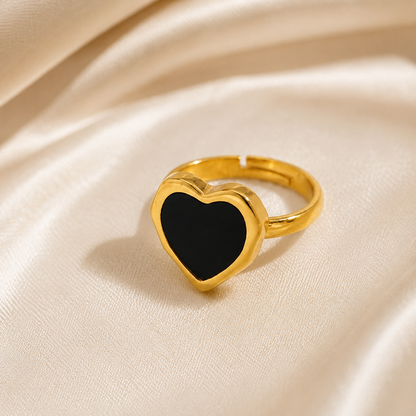 Midnight Heart Ring
