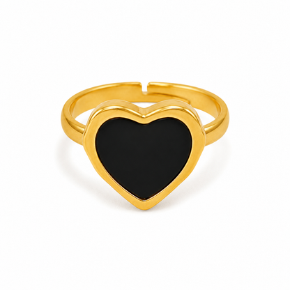 Midnight Heart Ring