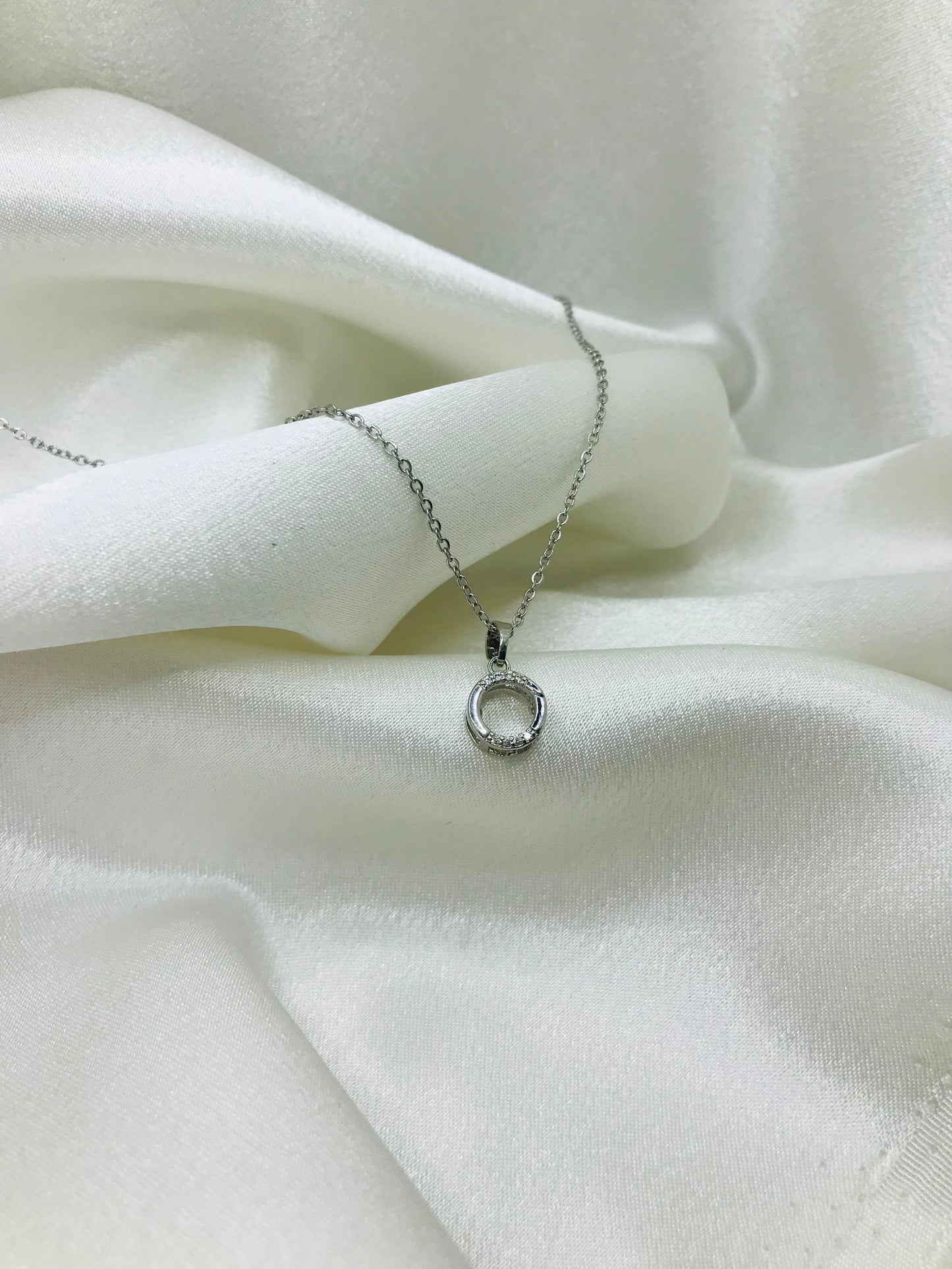 Minimalist Silver Circle Pendant