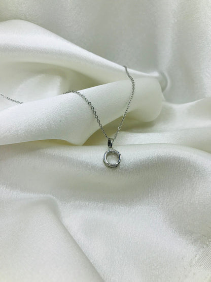 Minimalist Silver Circle Pendant