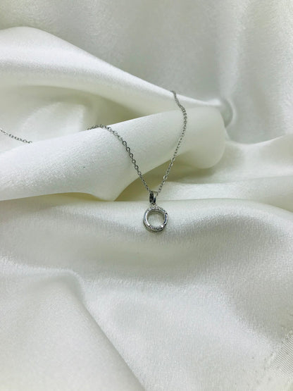 Minimalist Silver Circle Pendant