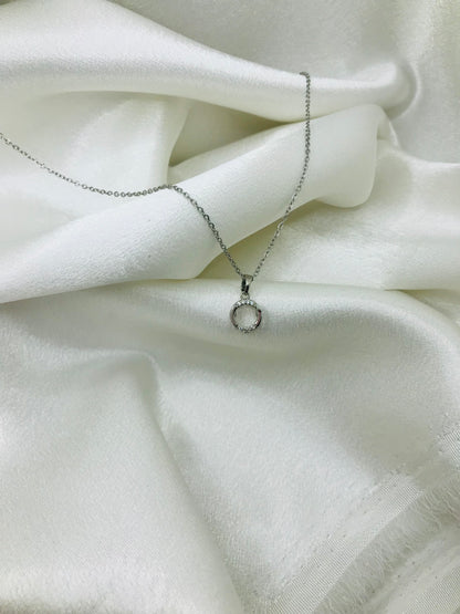 Minimalist Silver Circle Pendant