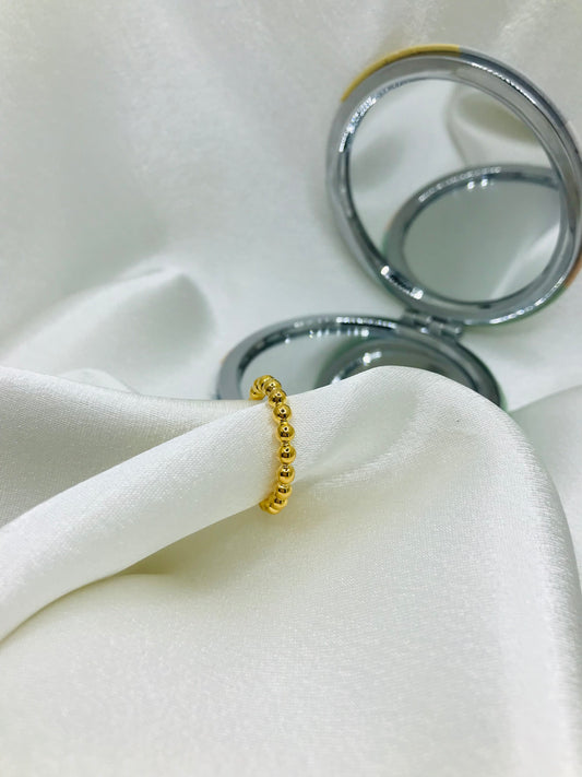 Minimalist Gold Ring with Beads
