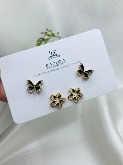 Mixed Shape Silver Studs