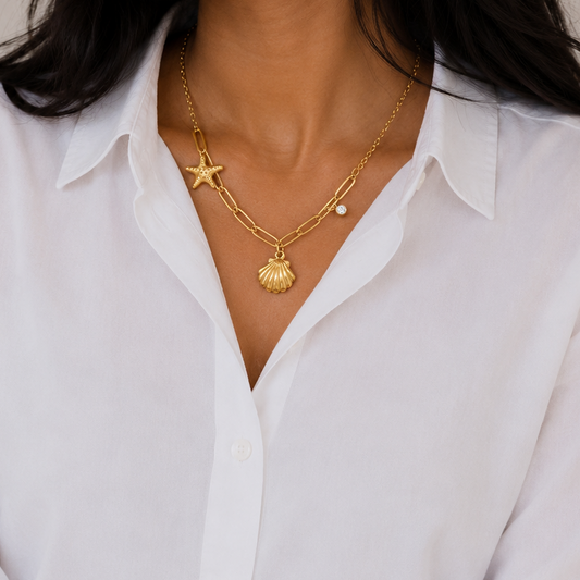 Ocean Charm Layered Necklace
