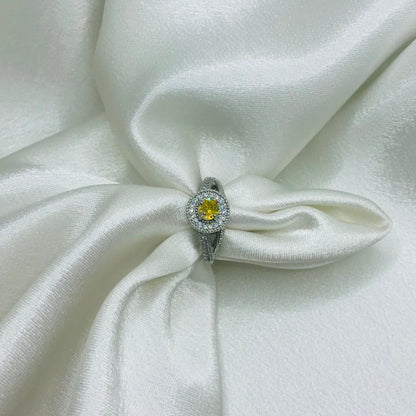 Oval Yellow Gemstone Ring