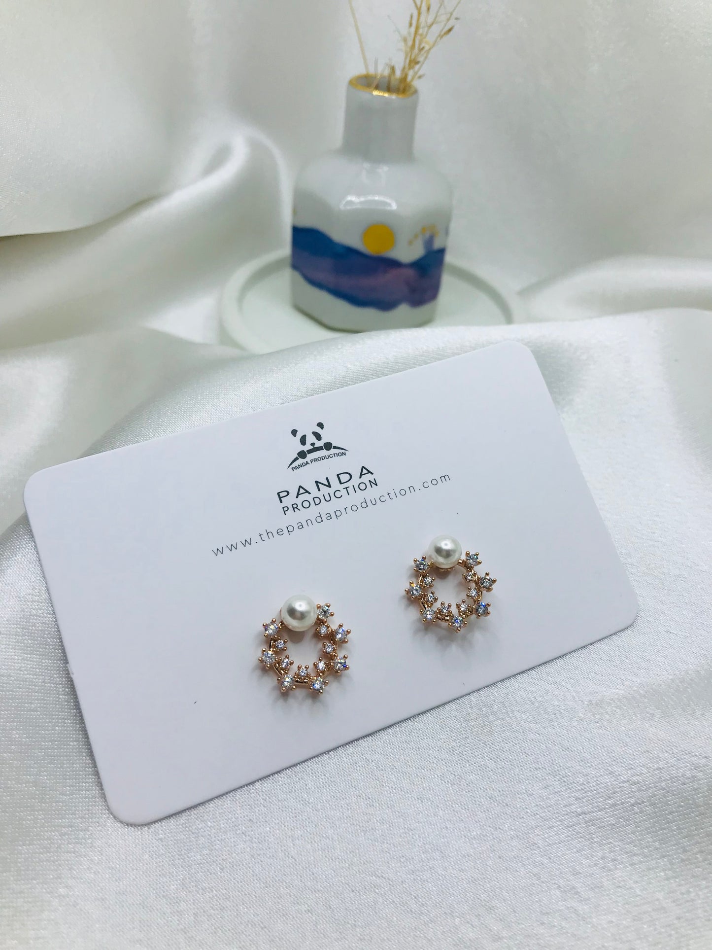 Pearl and Diamond Stud