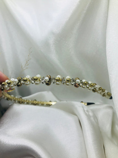 Pearl and Rhinestone Intertwined Headband