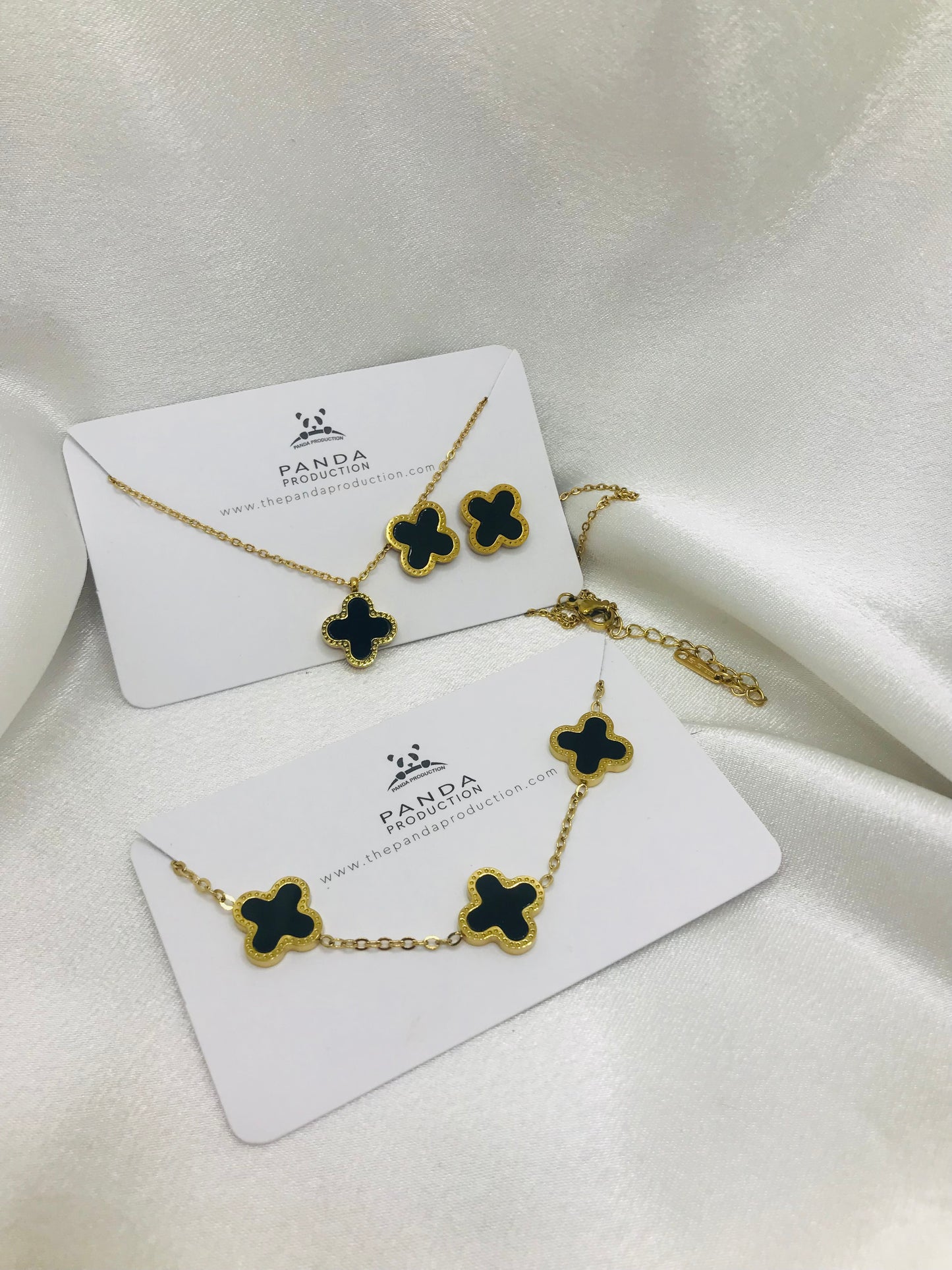 Flat Clover Jewelry Set