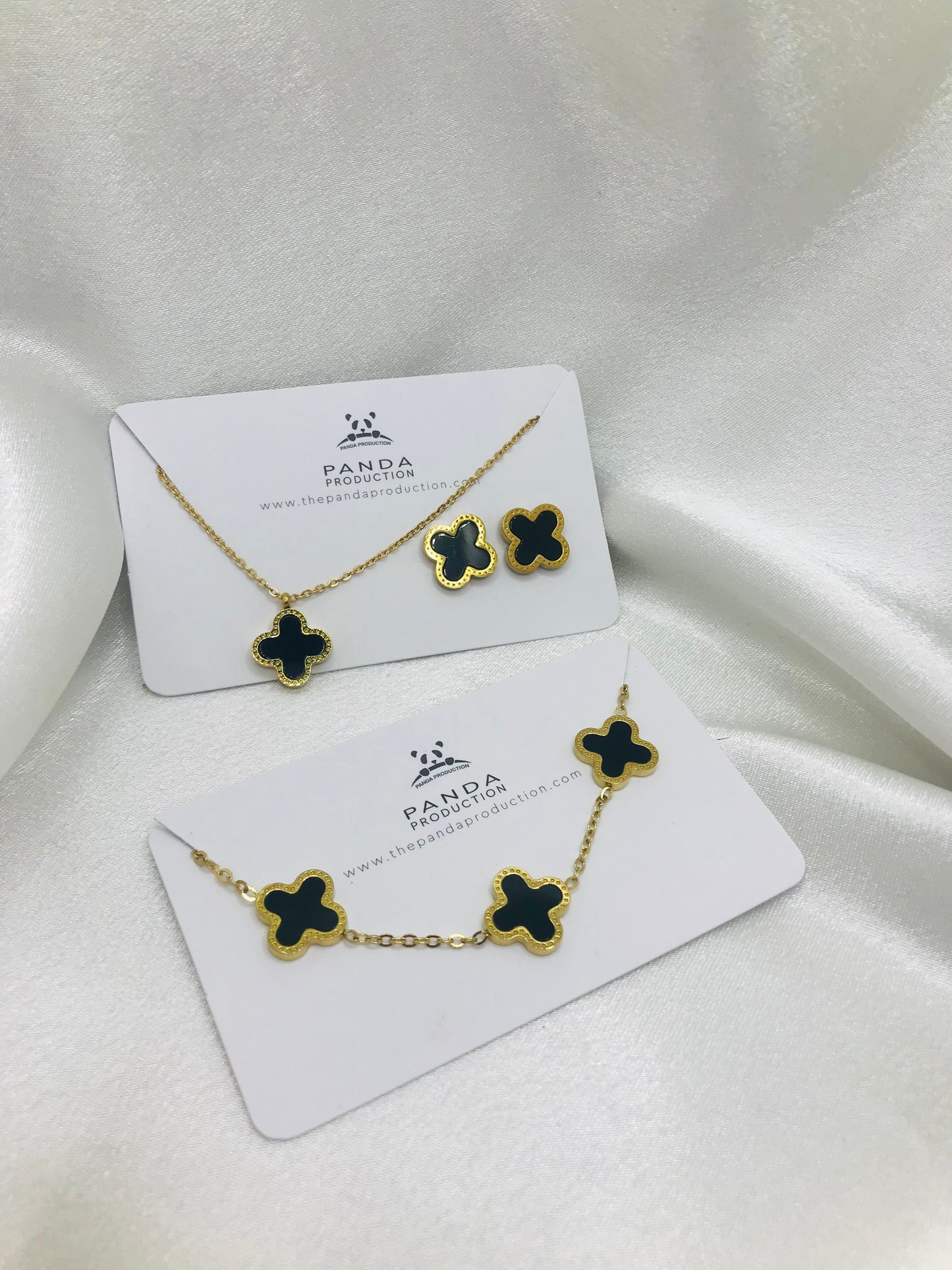 Flat Clover Jewelry Set
