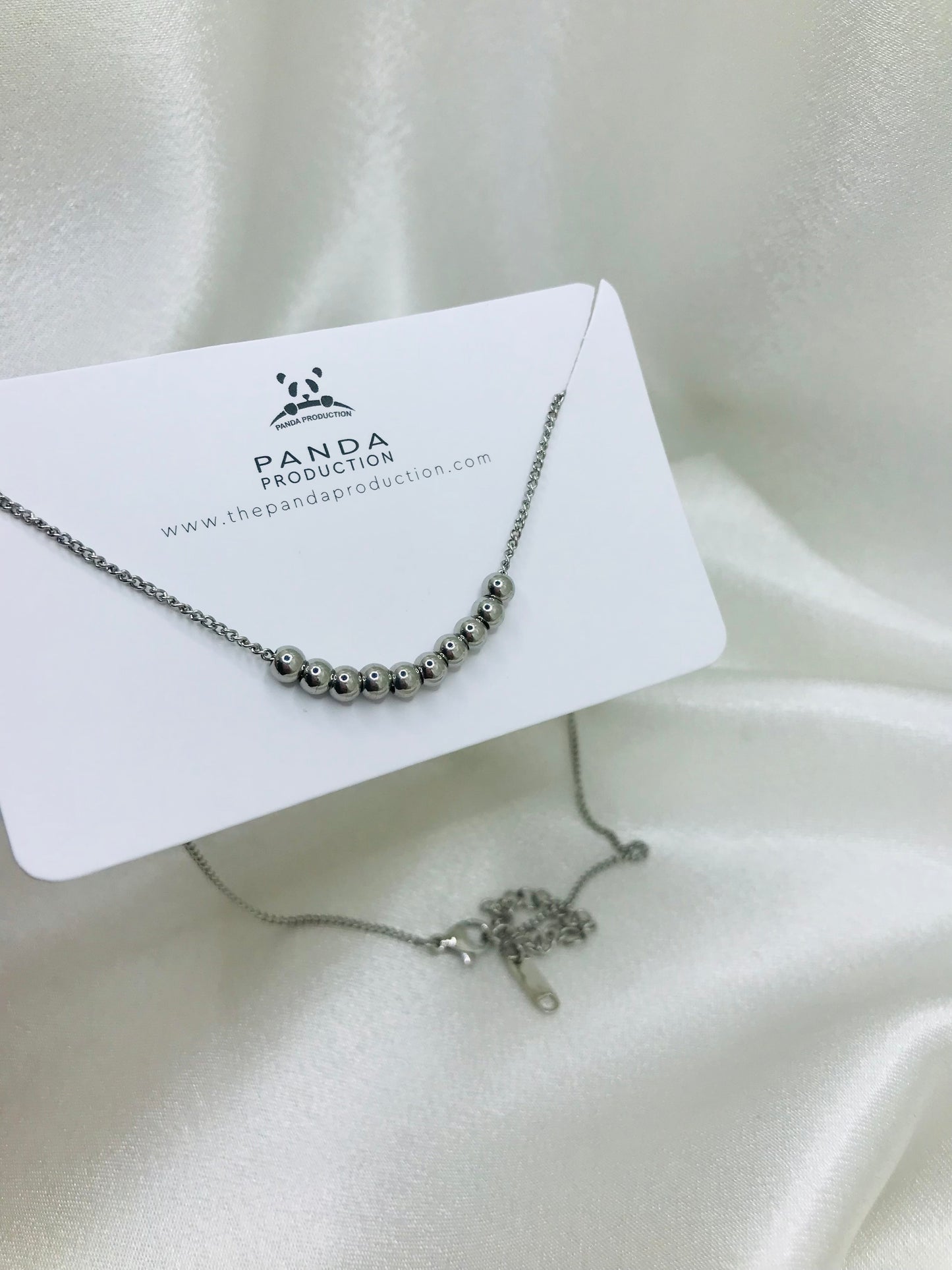 Silver Beaded Necklace